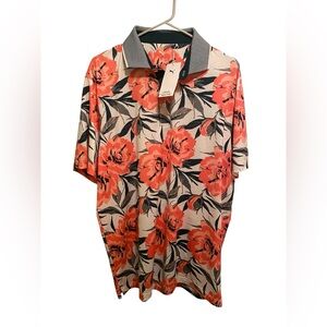 Puma Men's “Beautiful Game” Floral‎ Polo Shirt. Size L. New with tags